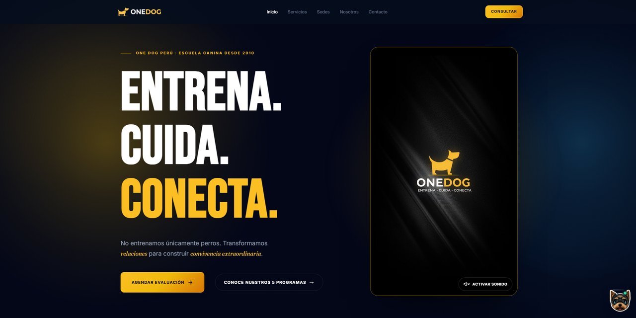 One Dog Perú — Web de educación canina profesional